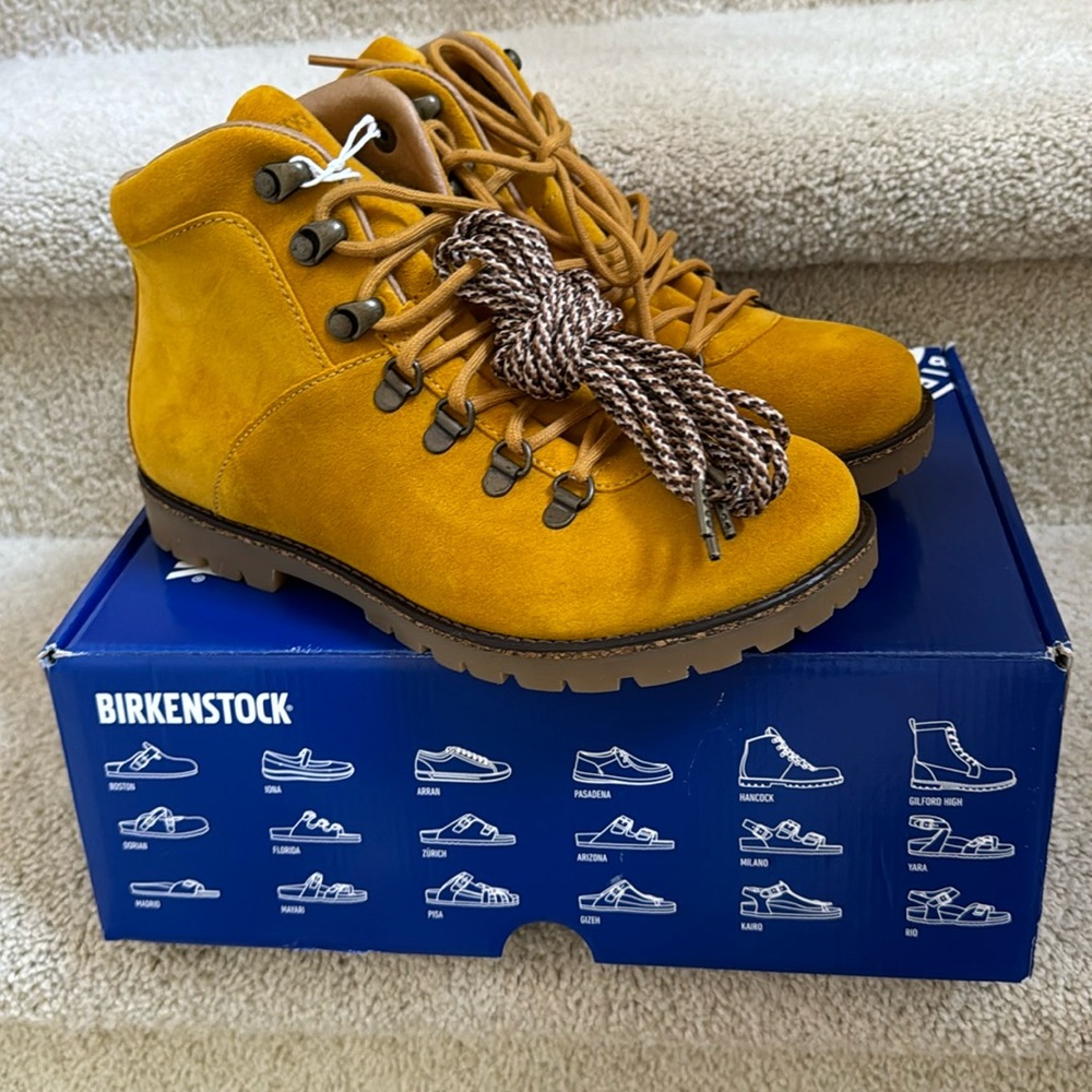 BIRKENSTOCK🎁 JACKSON BOOT INSULATED NUBUC SUEDE SZ 38, (7 1/2) NW TAGS & BOX